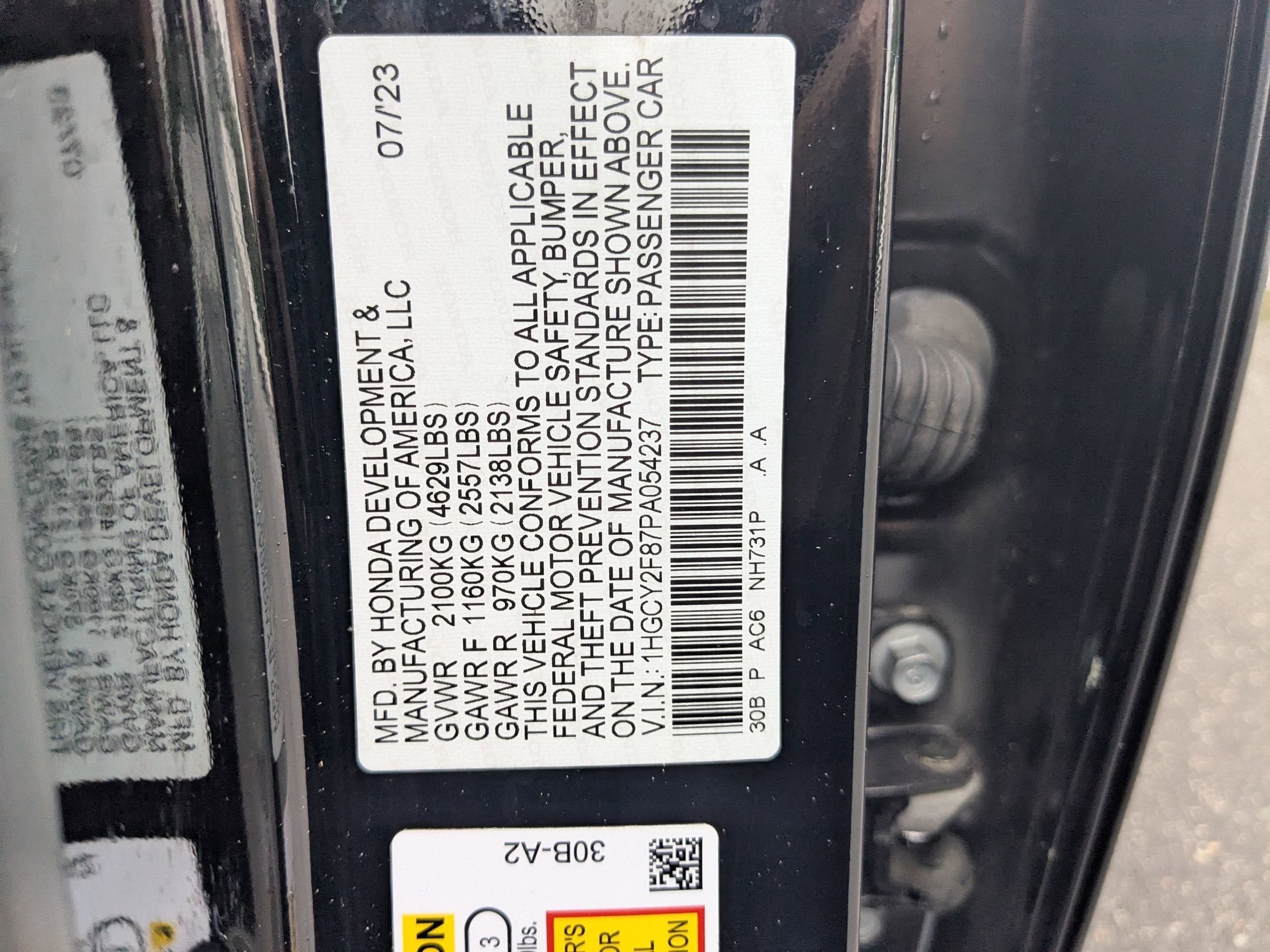 2023 Honda Accord Hybrid Touring