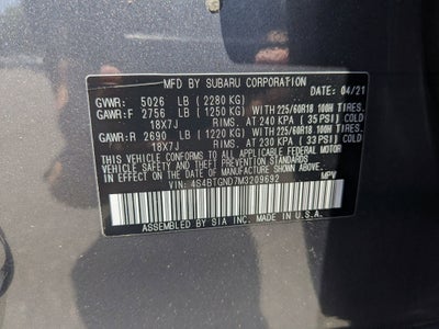 2021 Subaru Outback Limited XT