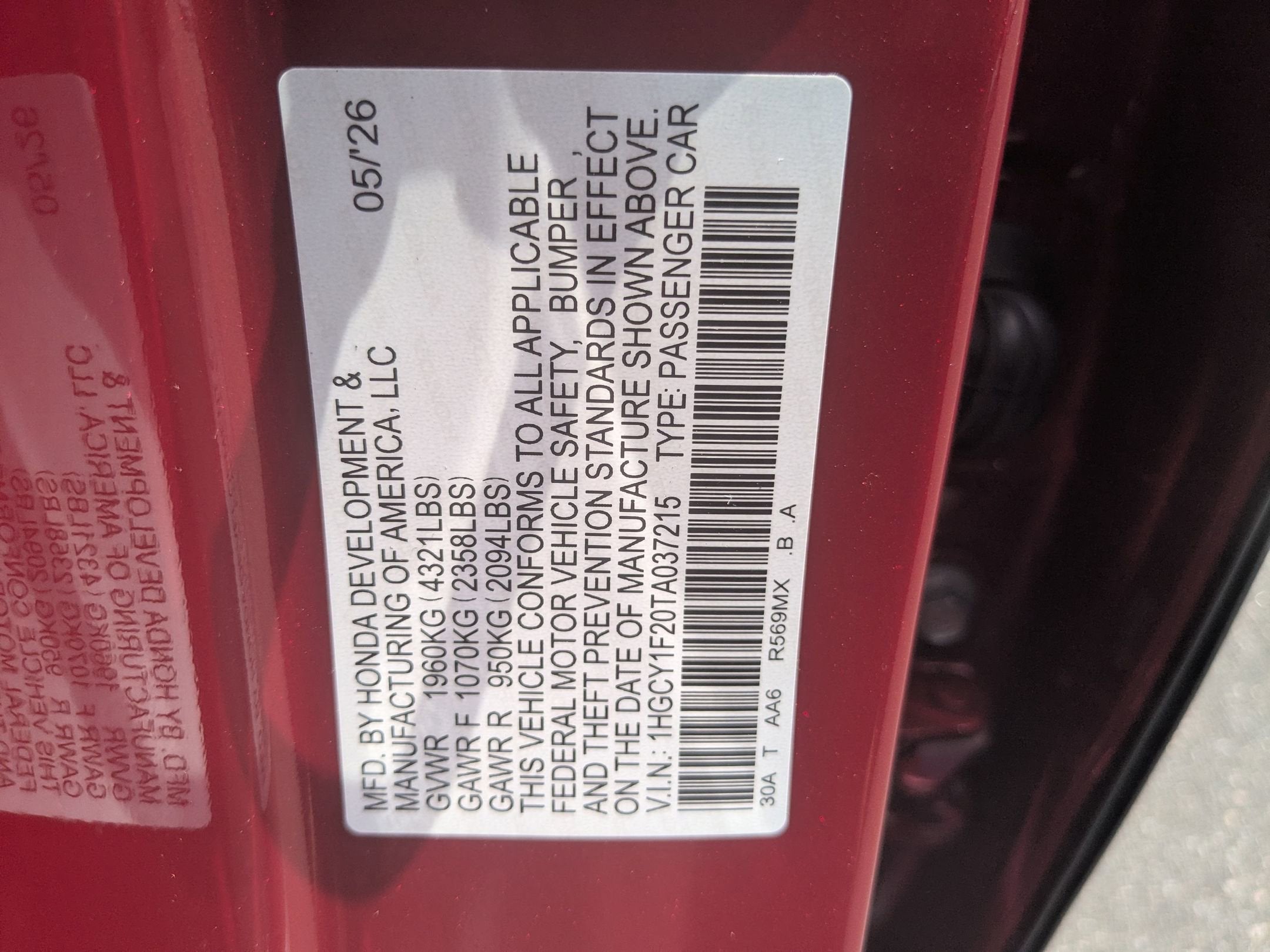 2026 Honda Accord Sedan LX