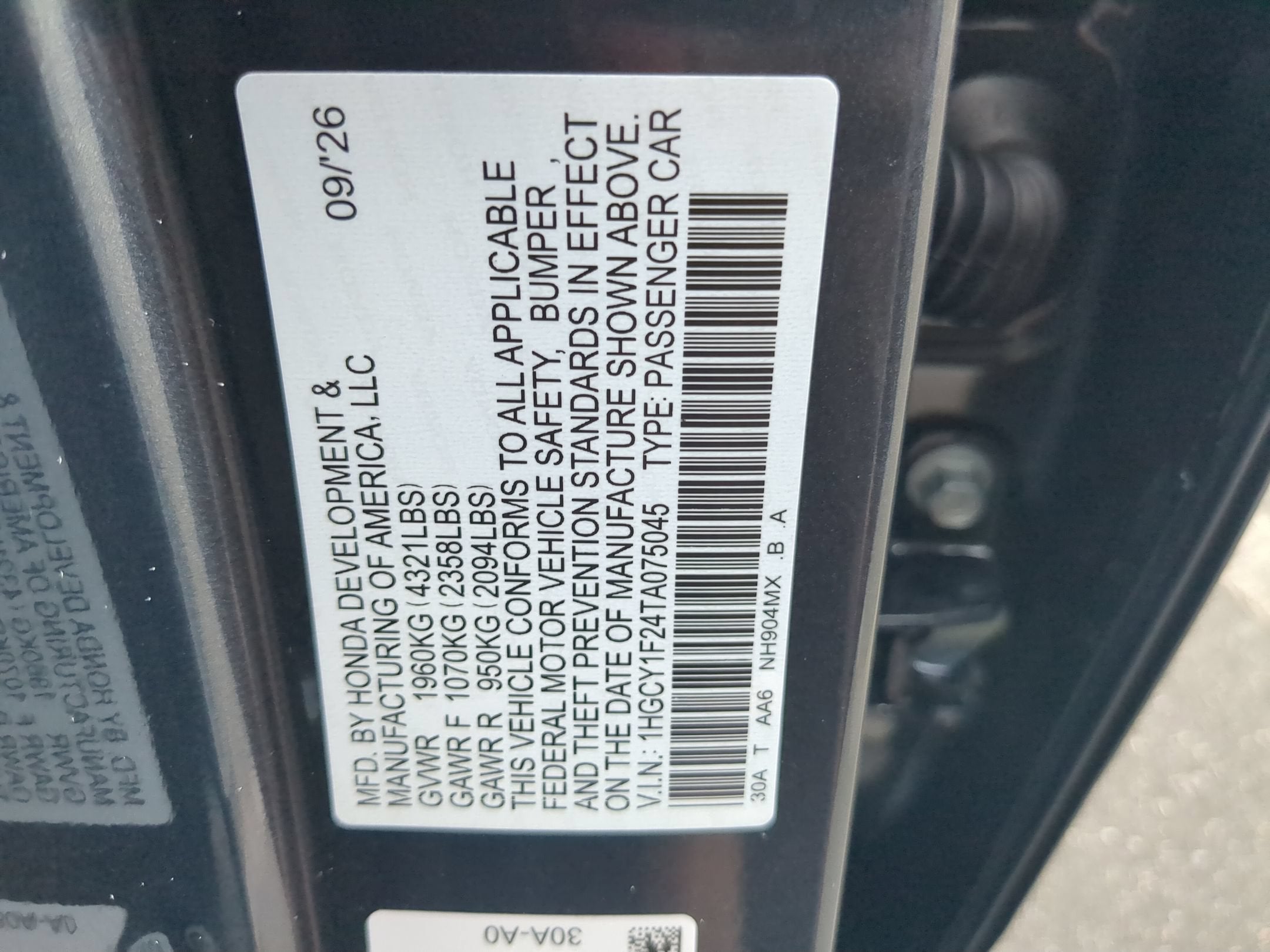 2026 Honda Accord Sedan LX