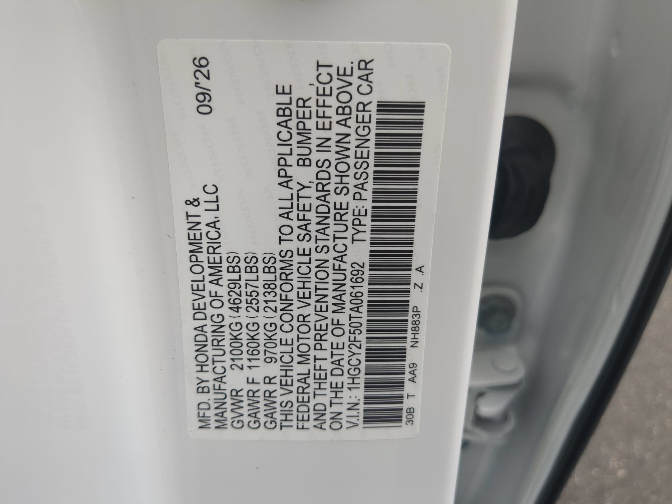 2026 Honda Accord Hybrid Sport