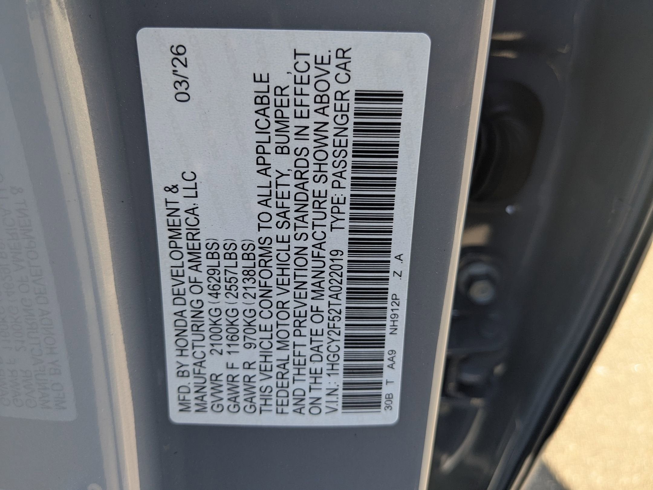 2026 Honda Accord Hybrid Sport