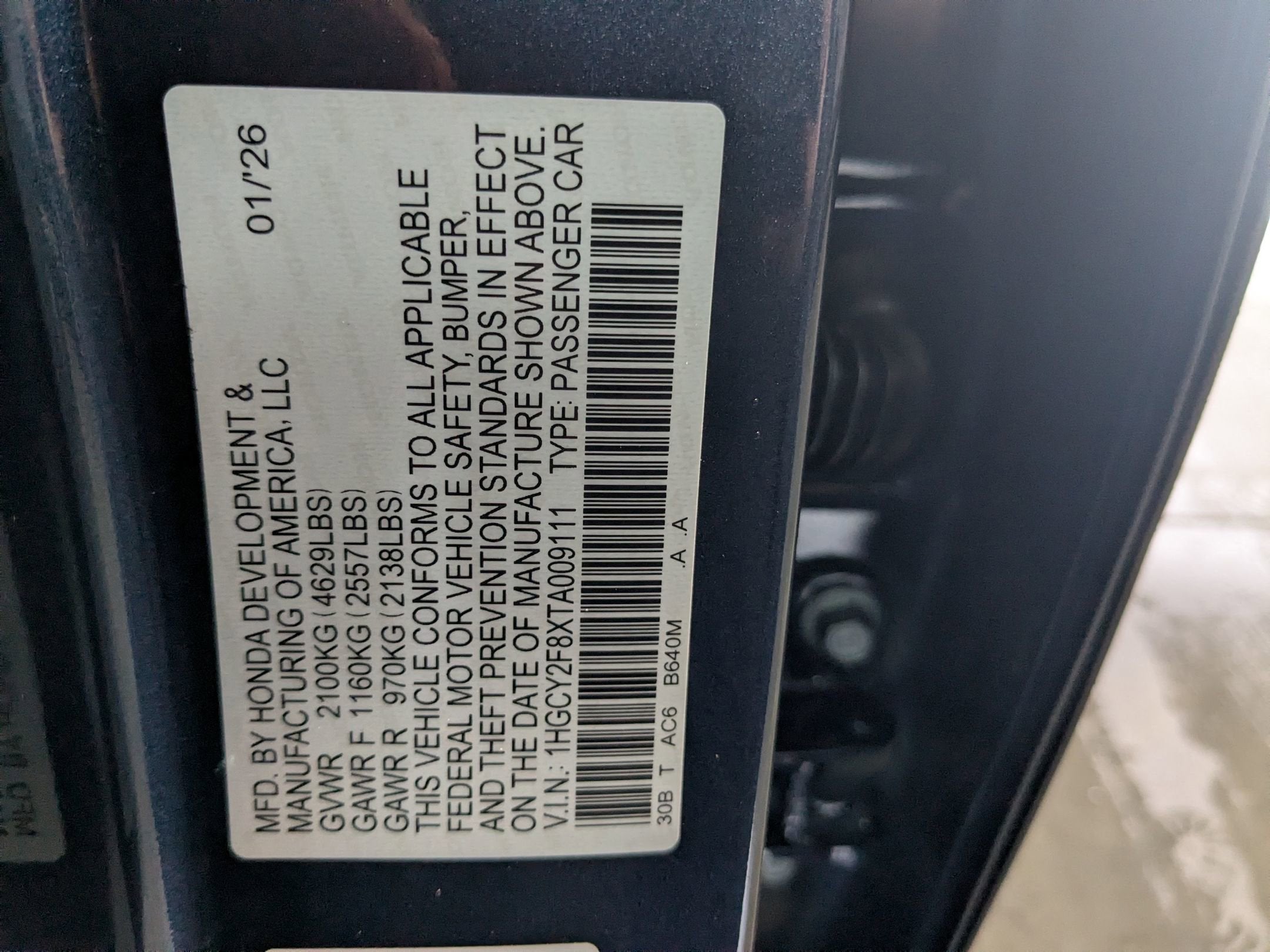 2026 Honda Accord Hybrid Touring