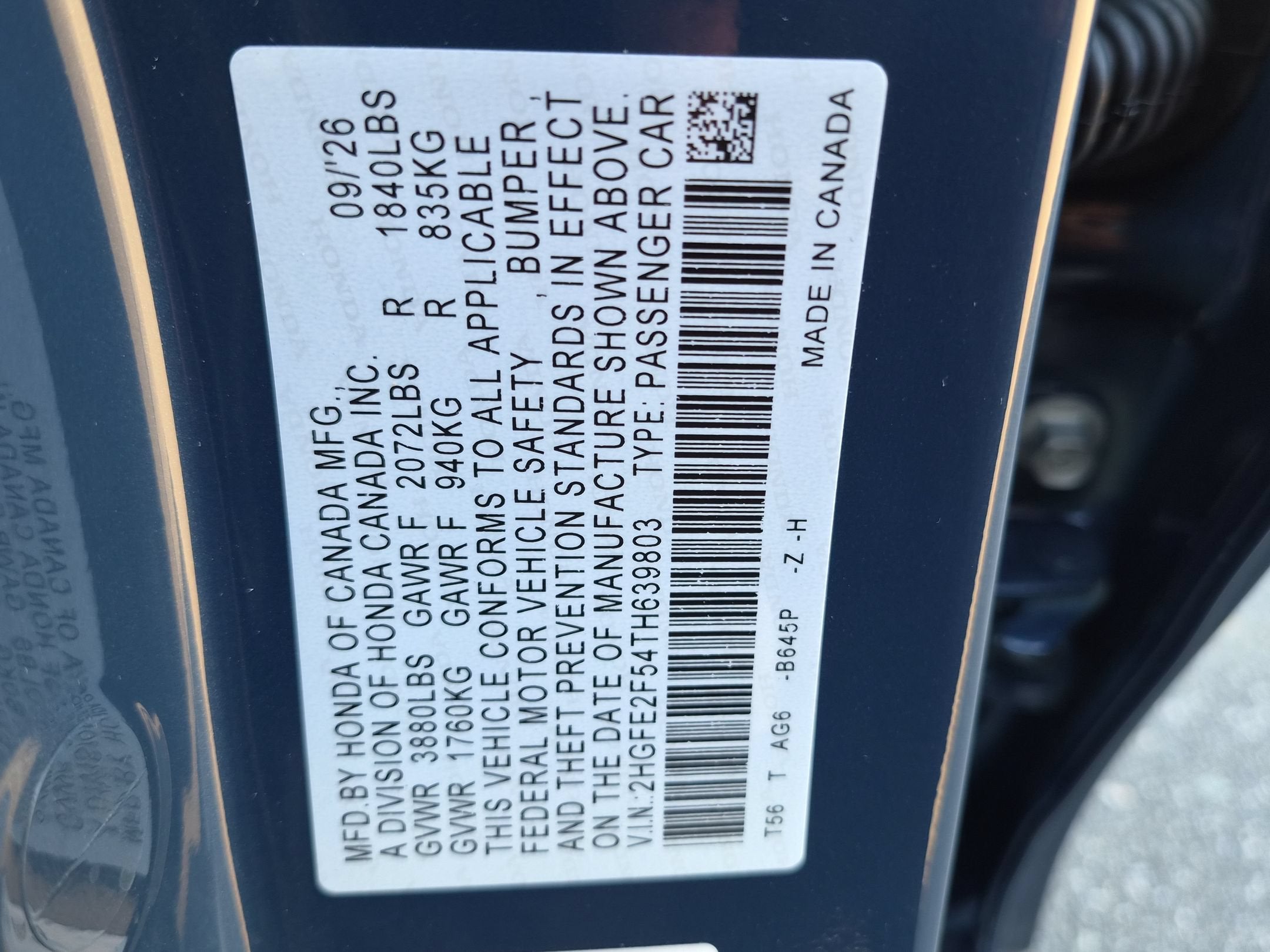 2026 Honda Civic Sedan Sport