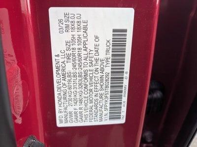 2026 Honda Ridgeline RTL