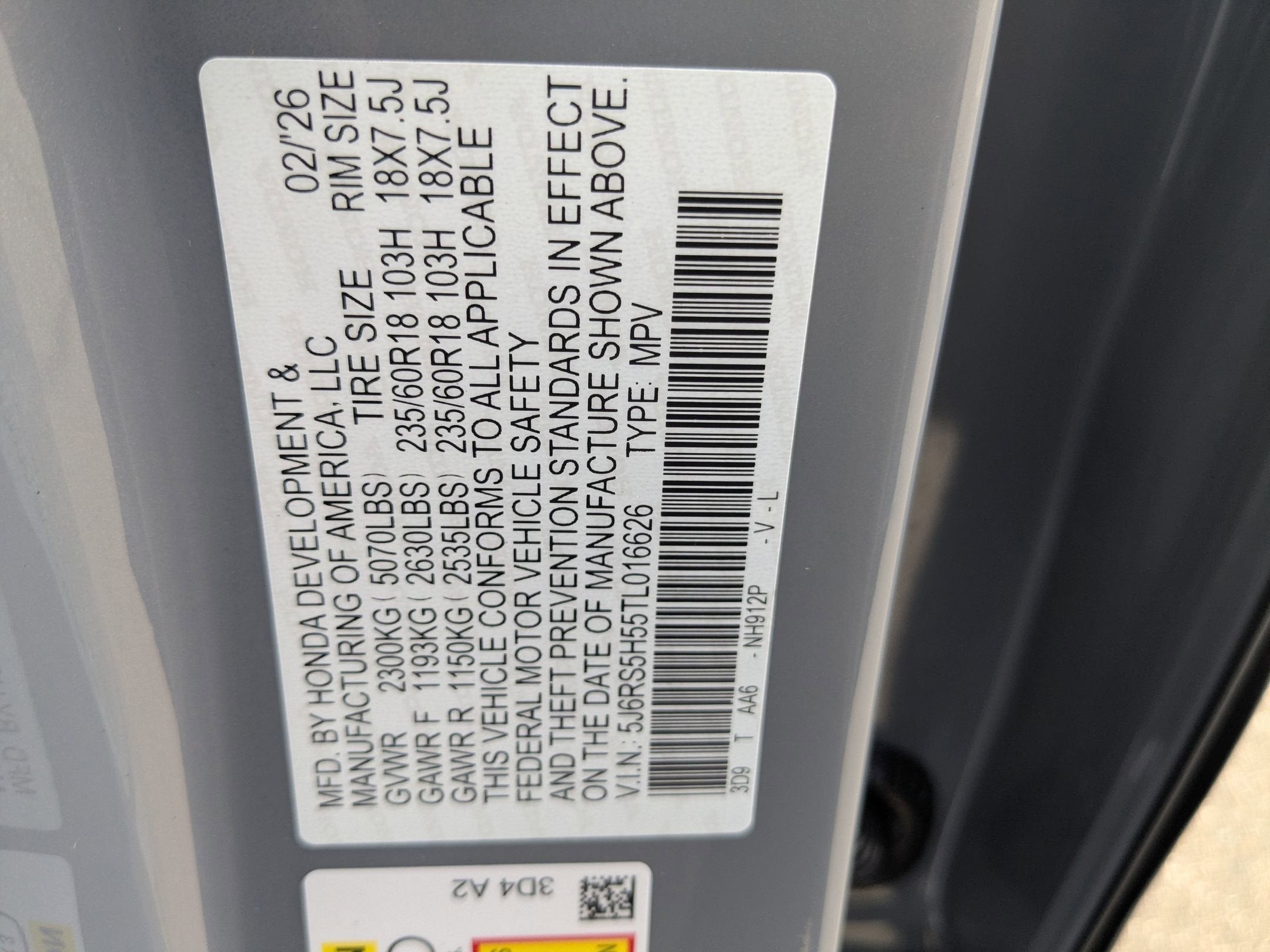 2026 Honda CR-V Hybrid Sport