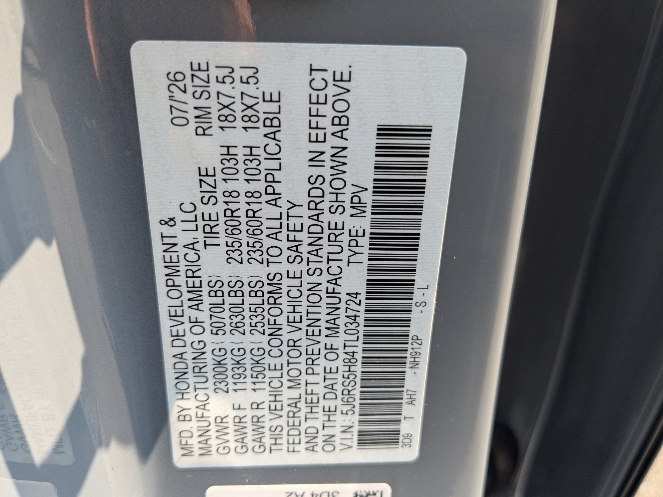 2026 Honda CR-V Hybrid Sport-L