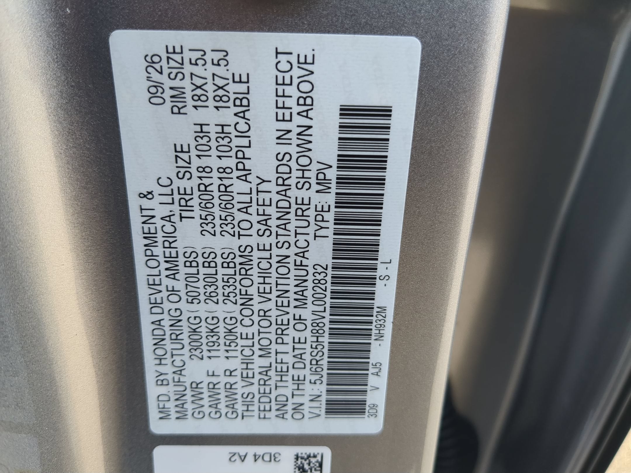 2027 Honda CR-V Hybrid Sport-L