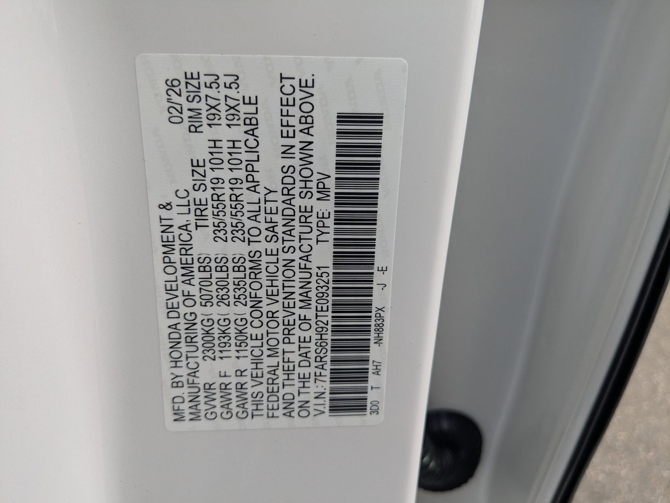 2026 Honda CR-V Hybrid Sport Touring