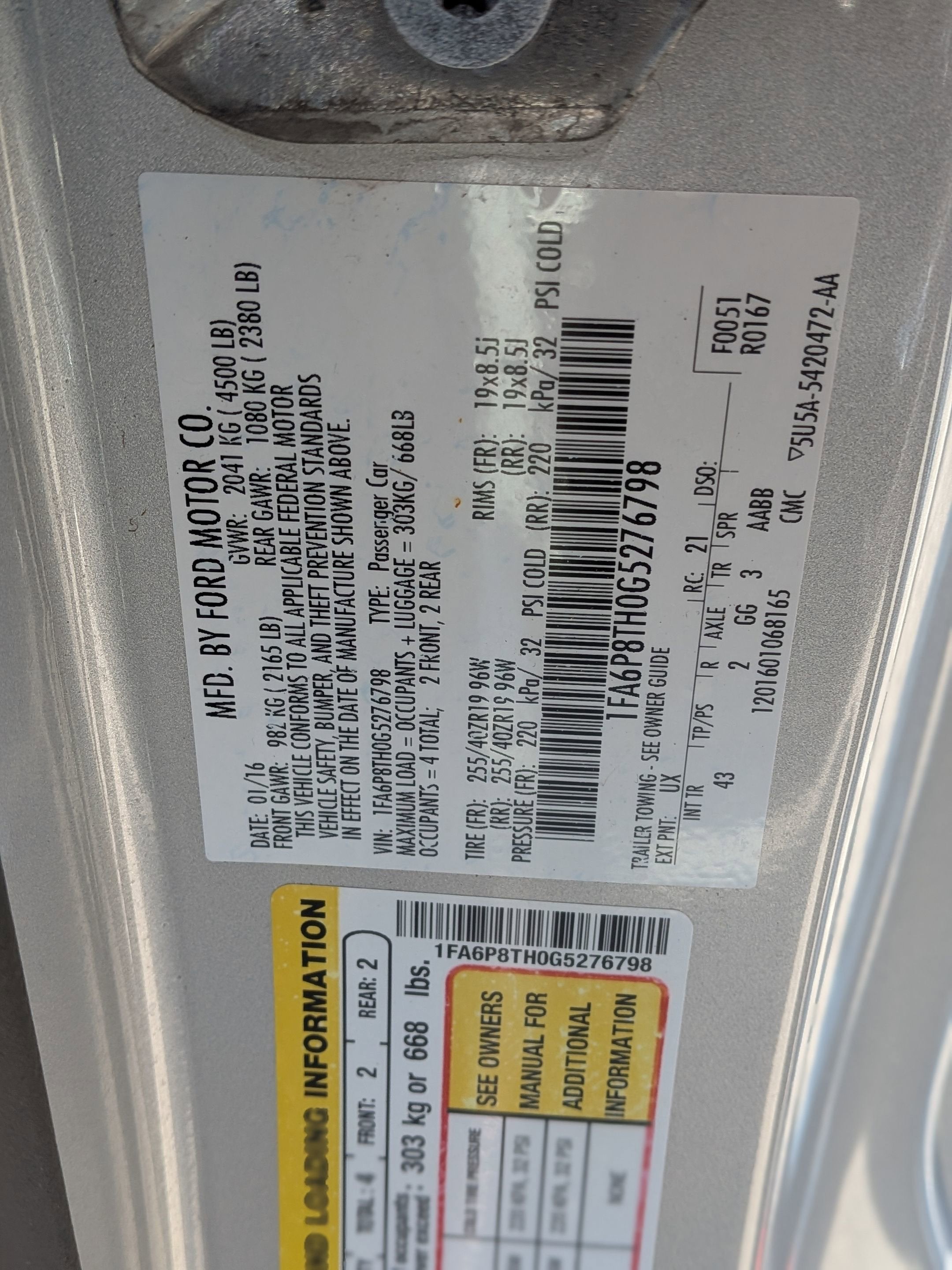 2016 Ford Mustang EcoBoost Premium