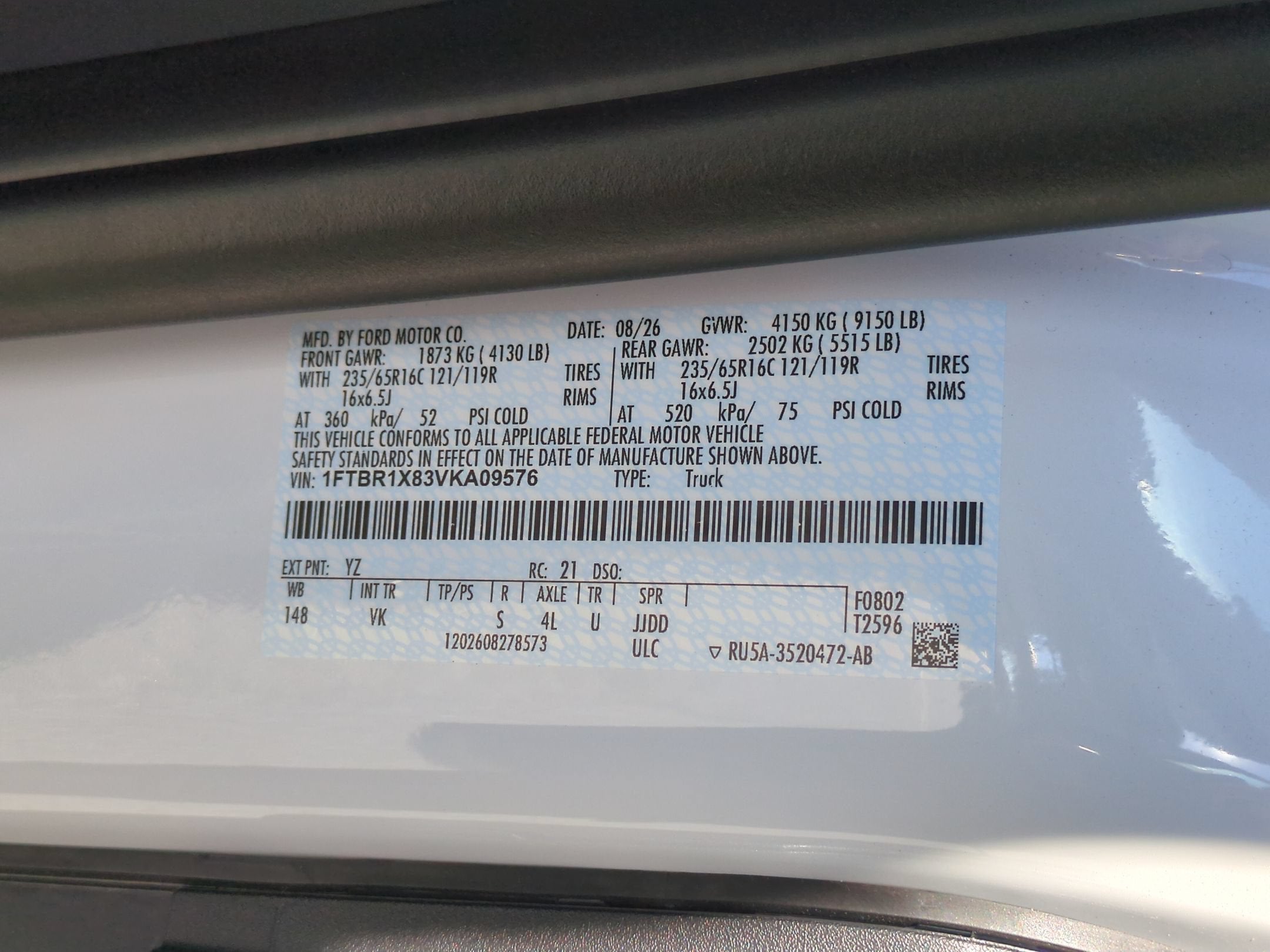 2027 Ford Transit Cargo Van Base
