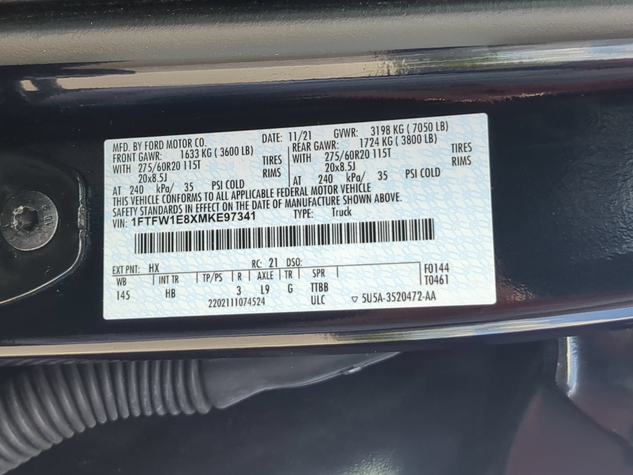 2021 Ford F-150 LARIAT