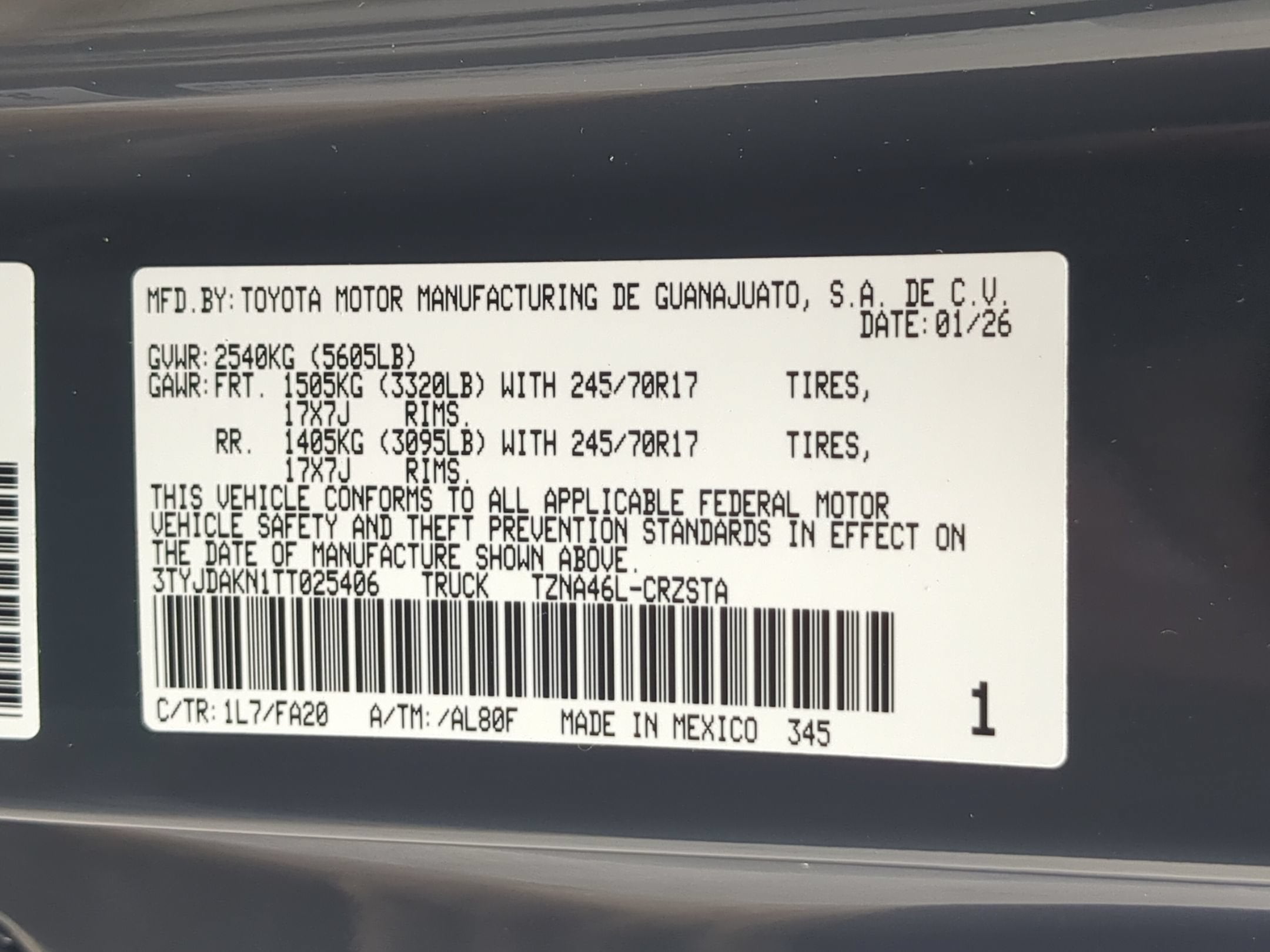 2026 Toyota Tacoma 4WD SR