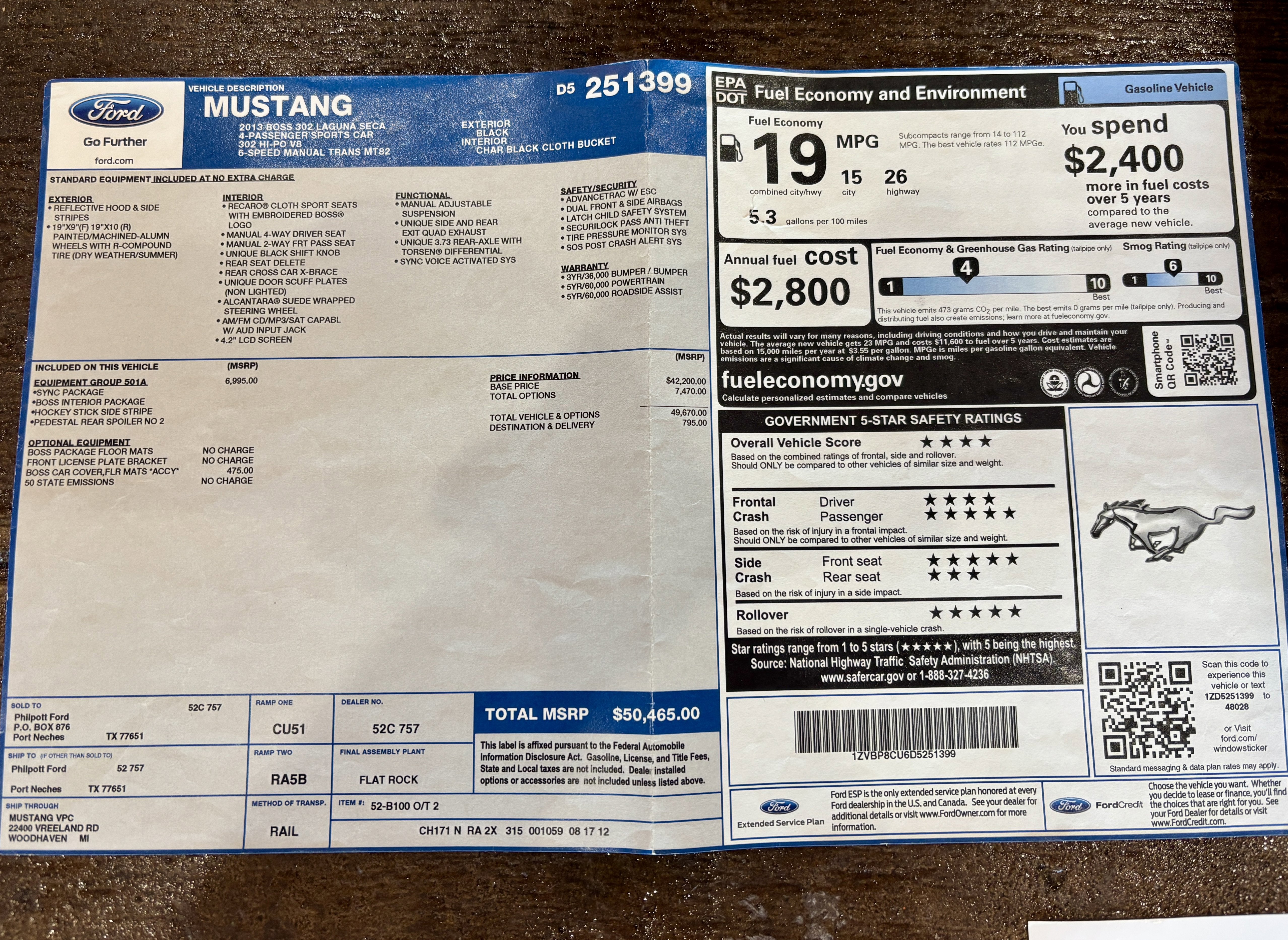 2013 Ford Mustang Boss 302