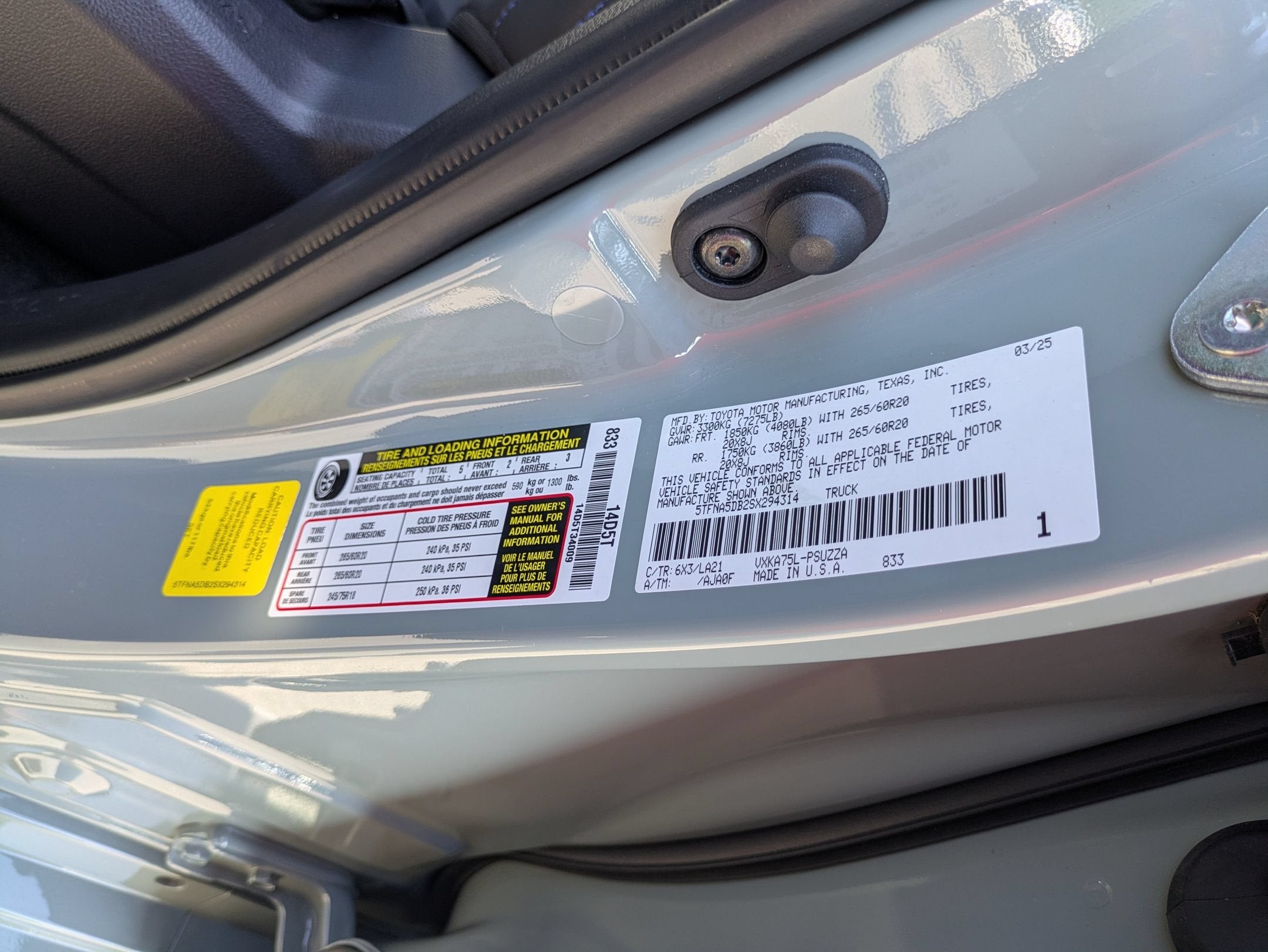 2025 Toyota Tundra 4WD Platinum