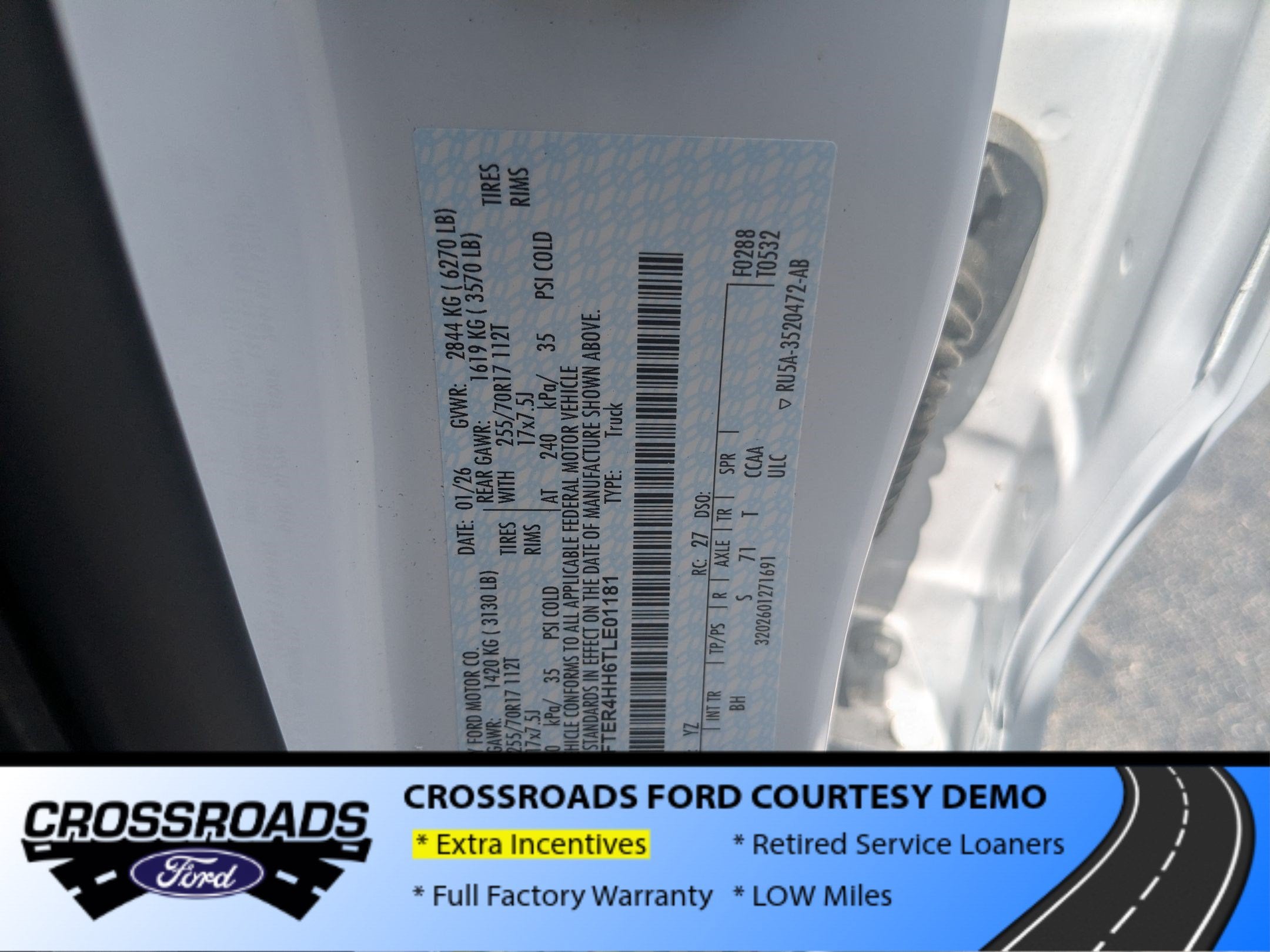 2026 Ford Ranger XLT - Crossroads Courtesy Demo