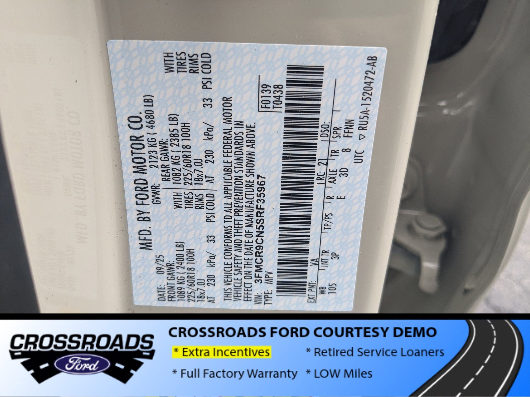 2025 Ford Bronco Sport Outer Banks - Crossroads Courtesy Demo