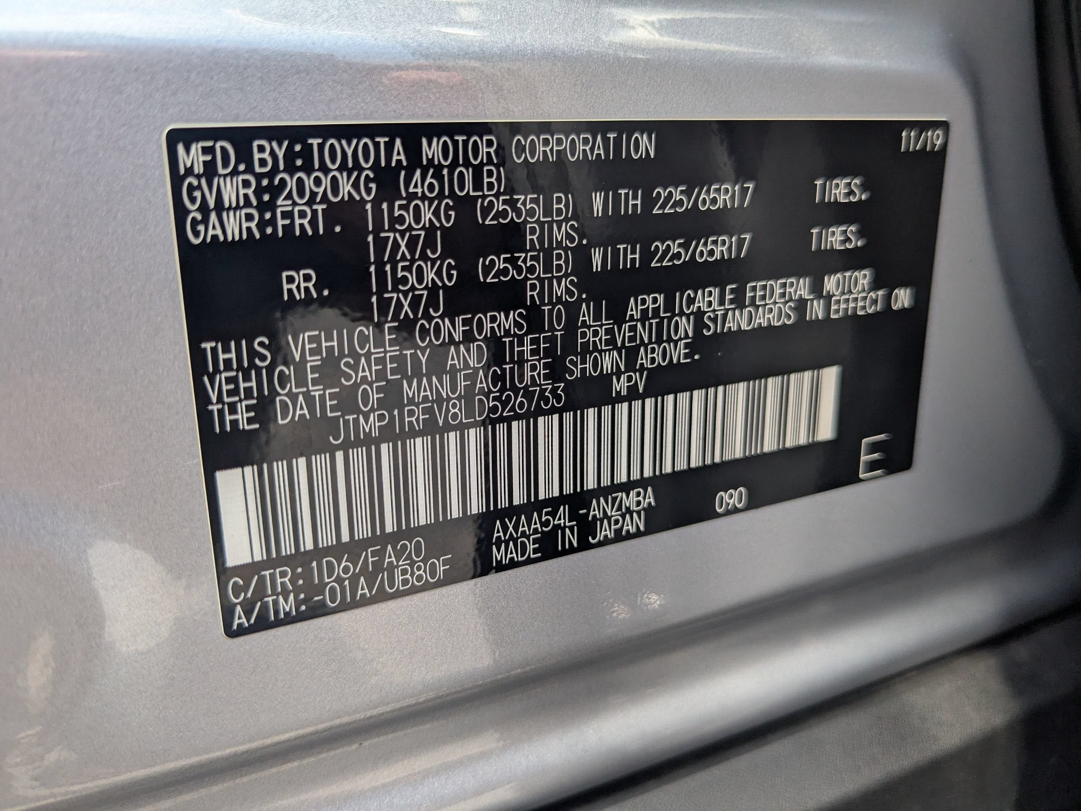 2020 Toyota RAV4 XLE