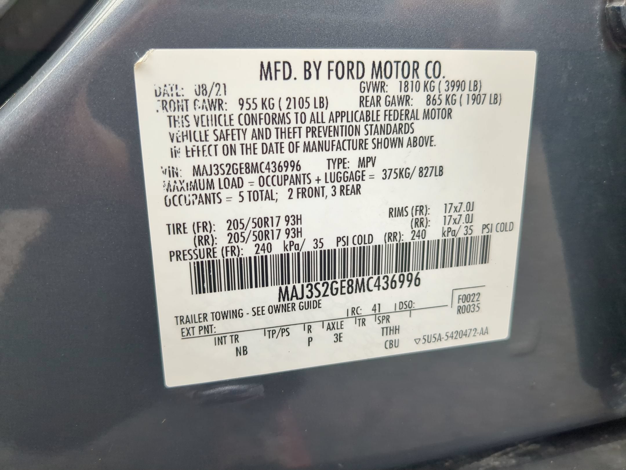 2021 Ford EcoSport SE