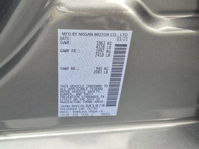 2025 Nissan Altima SV