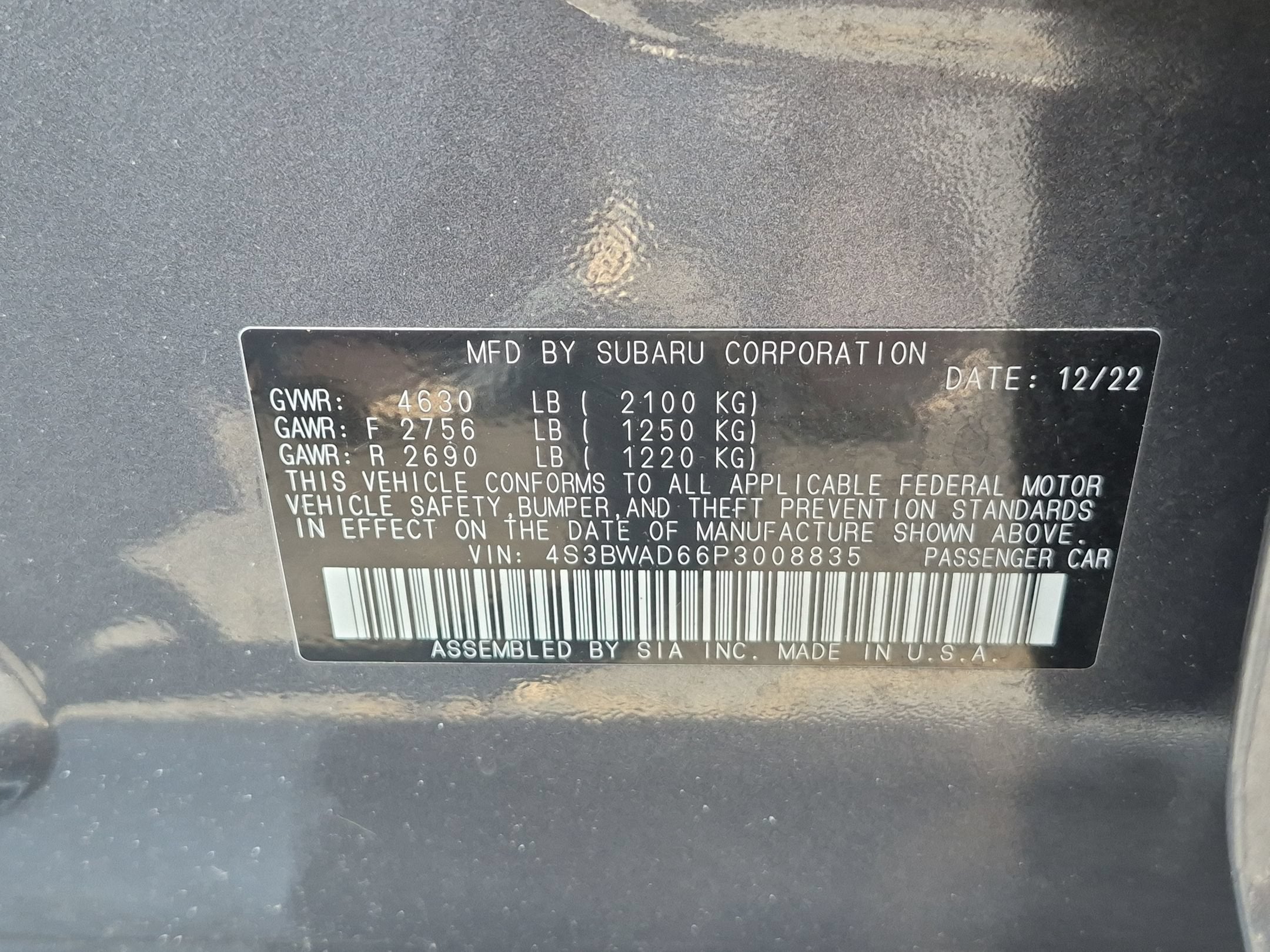 2023 Subaru Legacy Premium